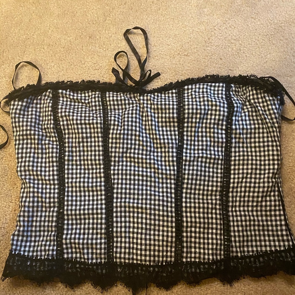 Crop corset tube top